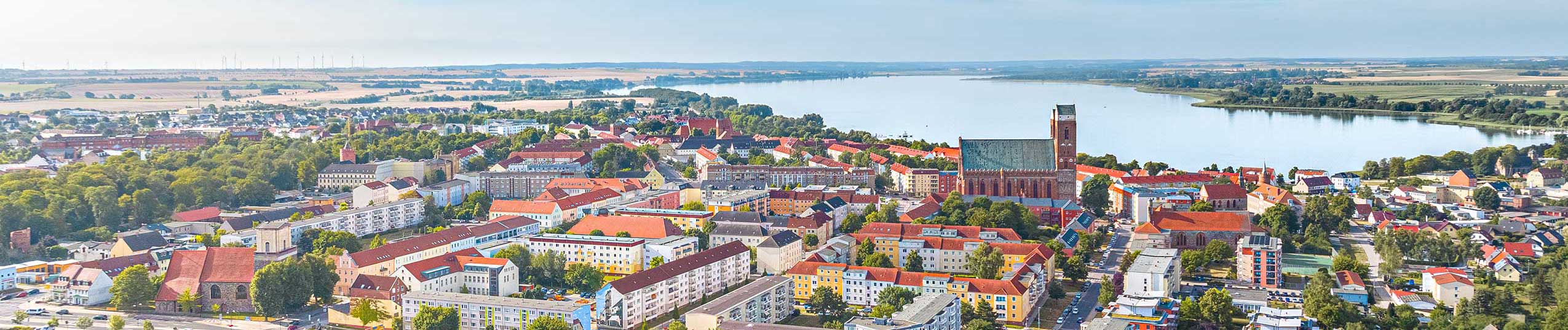 Prenzlau City Uckersee und Marienkirche