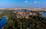 Dekoration Luftbild Ort in der Uckermark