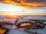 Dekoration Luftbild Sonnenaufgang Uckermark